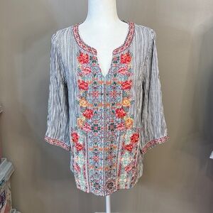 Savanna Jane Multicolor Embroidered Blouse